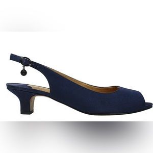 J Renee Royal Blue Sandal, Silk Shine. Memory Foam Sole New Without Box.size 12M